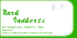 mark vadkerti business card